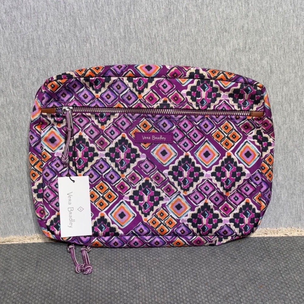 Vera Bradley Lighten Up Seat Back Organizer Dream Diamonds Purple Geometric NWT